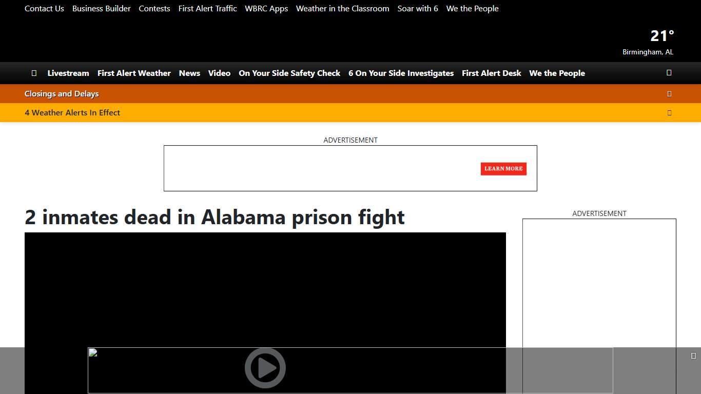 2 inmates dead in Alabama prison fight